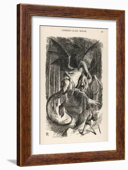 The Jabberwock-John Tenniel-Framed Art Print