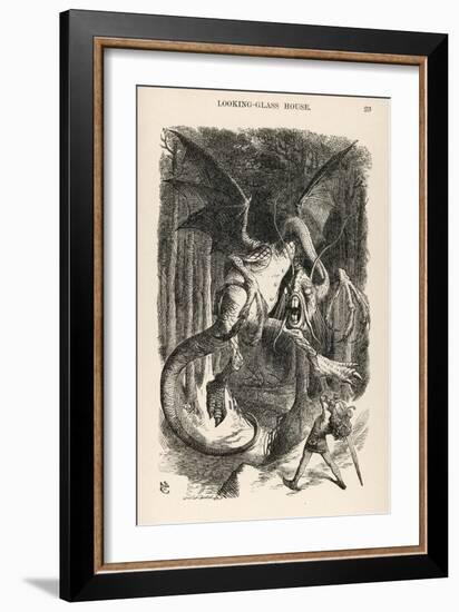 The Jabberwock-John Tenniel-Framed Art Print