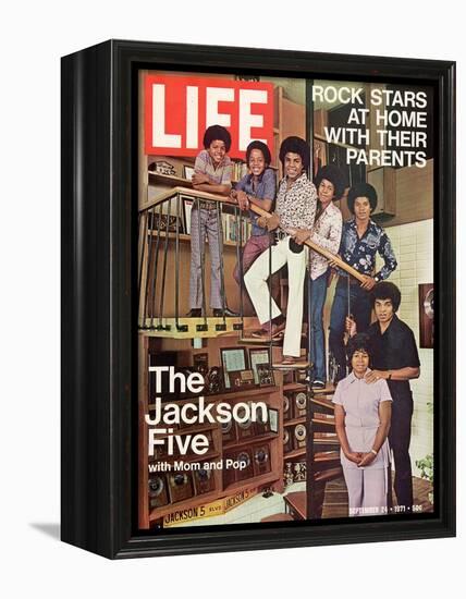 The Jackson Five with their Father and Mother, Joseph and Katherine, September 24, 1971-John Olson-Framed Premier Image Canvas