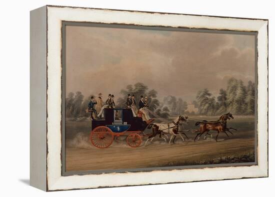 The Jaglione Windsor Coach (Coloured Engraving)-James Pollard-Framed Premier Image Canvas