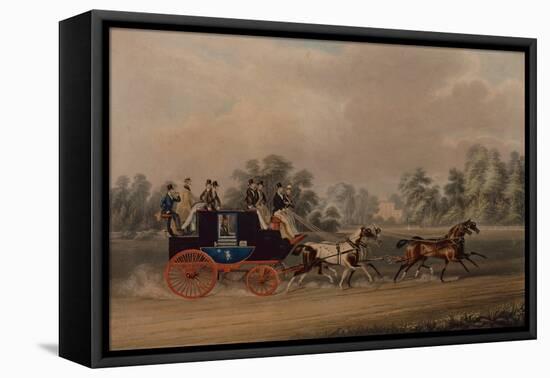 The Jaglione Windsor Coach (Coloured Engraving)-James Pollard-Framed Premier Image Canvas