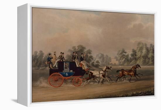 The Jaglione Windsor Coach (Coloured Engraving)-James Pollard-Framed Premier Image Canvas