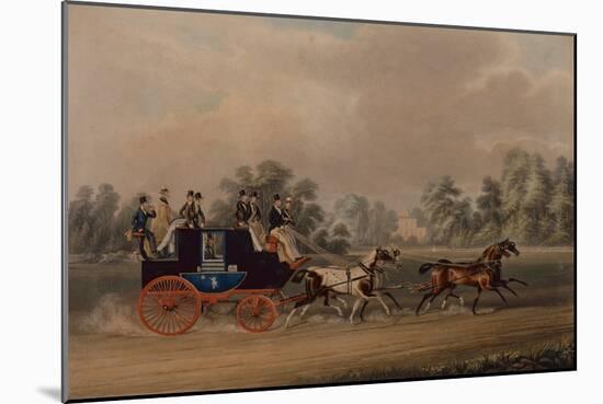 The Jaglione Windsor Coach (Coloured Engraving)-James Pollard-Mounted Giclee Print