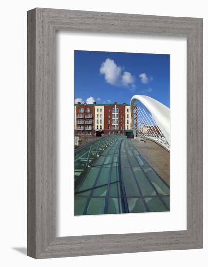 The James Joyce Bridge across the River Liffey (2003)-null-Framed Photographic Print