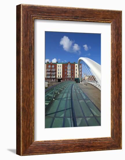 The James Joyce Bridge across the River Liffey (2003)-null-Framed Photographic Print