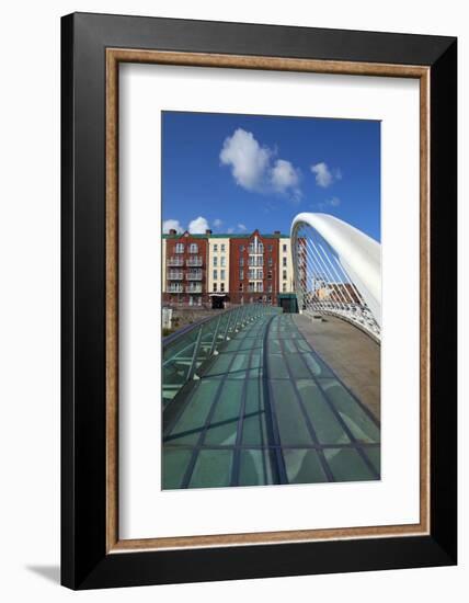 The James Joyce Bridge across the River Liffey (2003)-null-Framed Photographic Print
