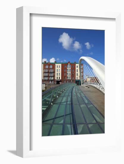 The James Joyce Bridge across the River Liffey (2003)-null-Framed Photographic Print