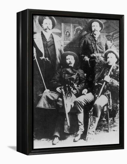 The James-Younger Gang (L-R): Cole Younger Jesse James Bob Younger Frank James-null-Framed Premier Image Canvas