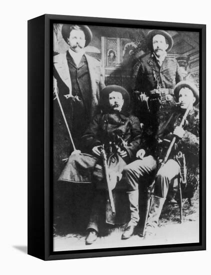 The James-Younger Gang (L-R): Cole Younger Jesse James Bob Younger Frank James-null-Framed Premier Image Canvas