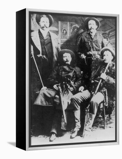 The James-Younger Gang (L-R): Cole Younger Jesse James Bob Younger Frank James-null-Framed Premier Image Canvas