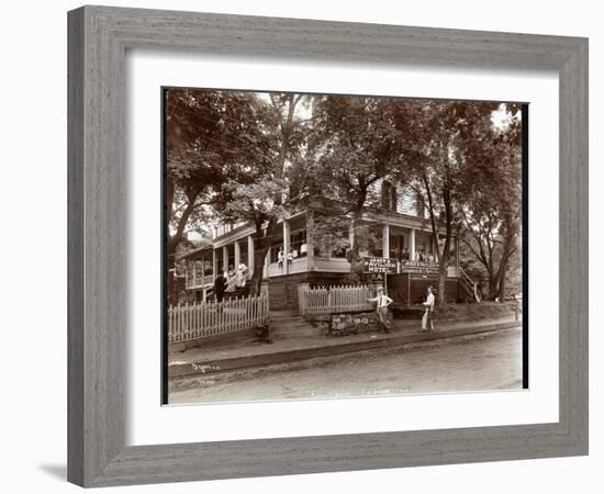 The Janer Family, Staff and Guests at Janer's Pavilion Hotel, Red Bank, New Jersey, 1903-Byron Company-Framed Giclee Print