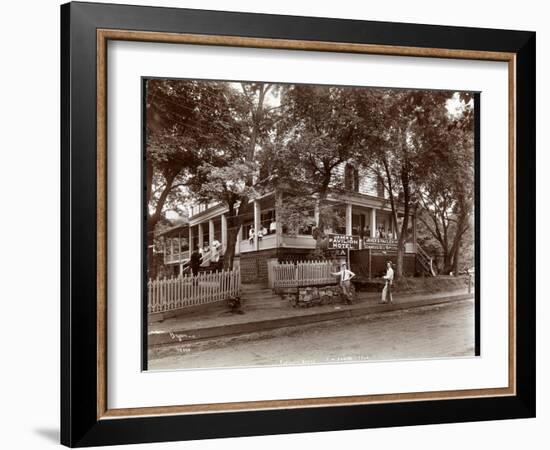 The Janer Family, Staff and Guests at Janer's Pavilion Hotel, Red Bank, New Jersey, 1903-Byron Company-Framed Giclee Print