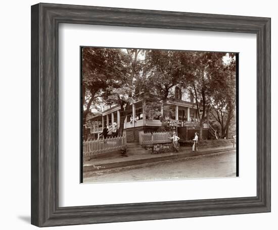 The Janer Family, Staff and Guests at Janer's Pavilion Hotel, Red Bank, New Jersey, 1903-Byron Company-Framed Giclee Print