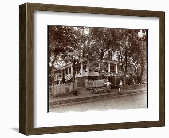 The Janer Family, Staff and Guests at Janer's Pavilion Hotel, Red Bank, New Jersey, 1903-Byron Company-Framed Giclee Print