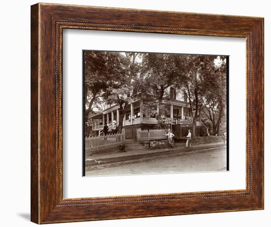 The Janer Family, Staff and Guests at Janer's Pavilion Hotel, Red Bank, New Jersey, 1903-Byron Company-Framed Giclee Print