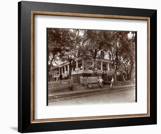 The Janer Family, Staff and Guests at Janer's Pavilion Hotel, Red Bank, New Jersey, 1903-Byron Company-Framed Giclee Print