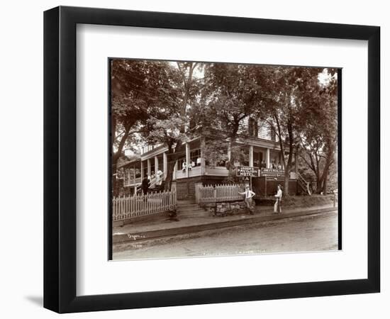The Janer Family, Staff and Guests at Janer's Pavilion Hotel, Red Bank, New Jersey, 1903-Byron Company-Framed Giclee Print