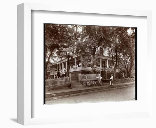 The Janer Family, Staff and Guests at Janer's Pavilion Hotel, Red Bank, New Jersey, 1903-Byron Company-Framed Giclee Print