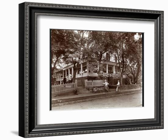 The Janer Family, Staff and Guests at Janer's Pavilion Hotel, Red Bank, New Jersey, 1903-Byron Company-Framed Giclee Print