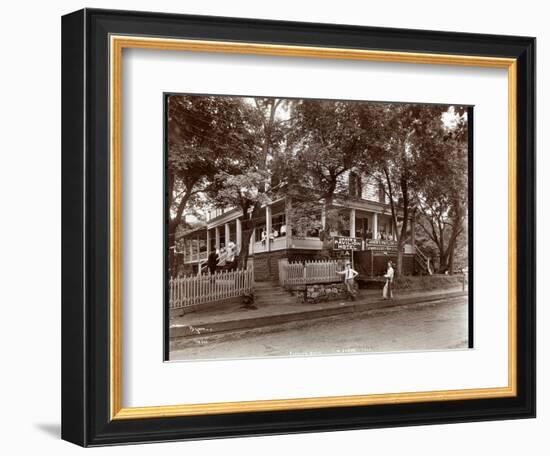 The Janer Family, Staff and Guests at Janer's Pavilion Hotel, Red Bank, New Jersey, 1903-Byron Company-Framed Giclee Print