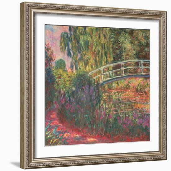 The Japanese Bridge in the Garden of Giverney, 1900-Claude Monet-Framed Giclee Print