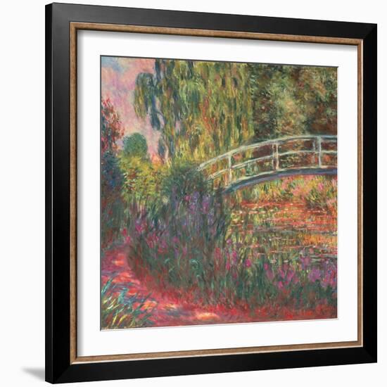 The Japanese Bridge in the Garden of Giverney, 1900-Claude Monet-Framed Giclee Print