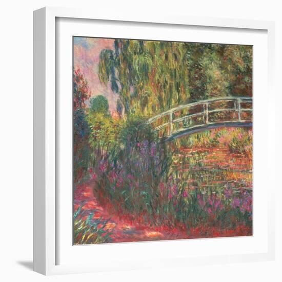 The Japanese Bridge in the Garden of Giverney, 1900-Claude Monet-Framed Giclee Print