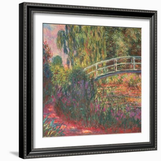 The Japanese Bridge in the Garden of Giverney, 1900-Claude Monet-Framed Premium Giclee Print