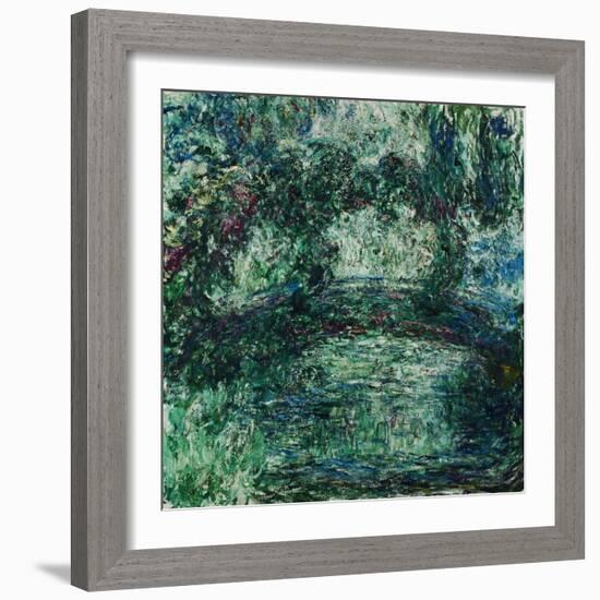 The Japanese Bridge on the Waterlily-Pond at Giverny, 1924/25-Claude Monet-Framed Giclee Print