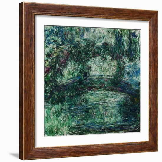 The Japanese Bridge on the Waterlily-Pond at Giverny, 1924/25-Claude Monet-Framed Giclee Print