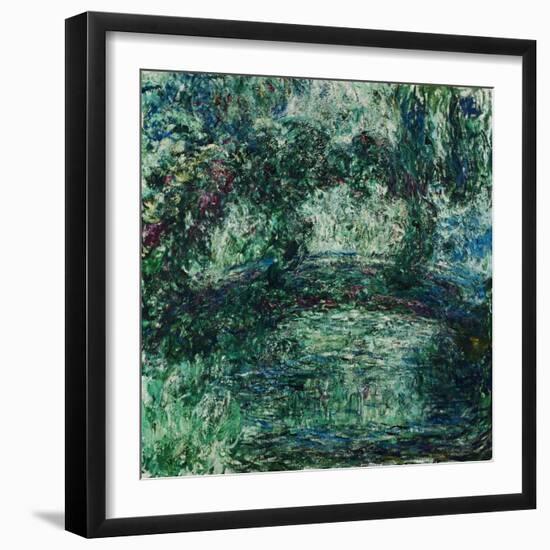 The Japanese Bridge on the Waterlily-Pond at Giverny, 1924/25-Claude Monet-Framed Giclee Print