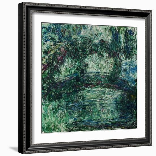The Japanese Bridge on the Waterlily-Pond at Giverny, 1924/25-Claude Monet-Framed Giclee Print