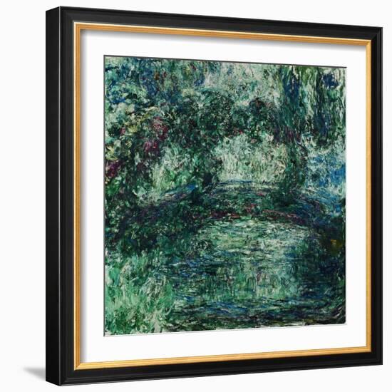 The Japanese Bridge on the Waterlily-Pond at Giverny, 1924/25-Claude Monet-Framed Giclee Print