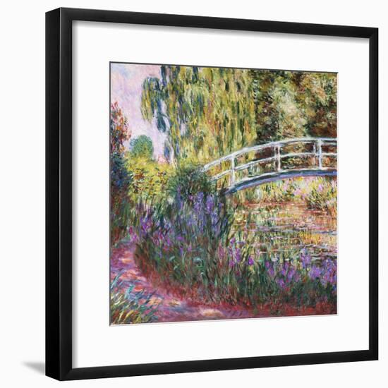 The Japanese Bridge, Pond with Water Lilies, 1900-Claude Monet-Framed Premium Giclee Print