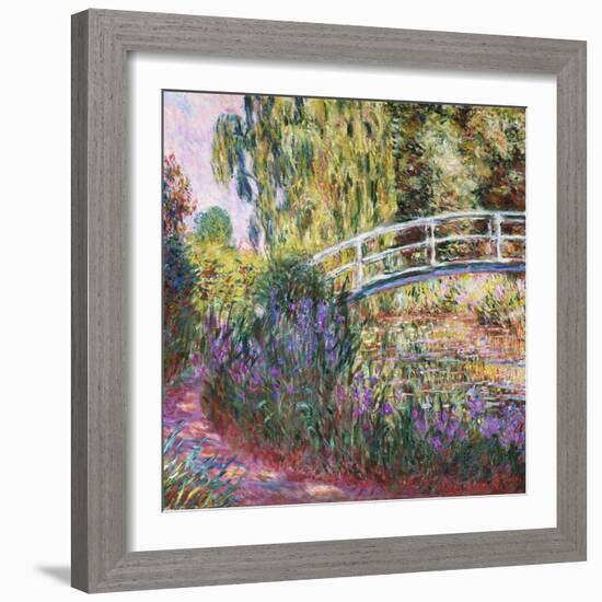 The Japanese Bridge, Pond with Water Lilies, 1900-Claude Monet-Framed Giclee Print