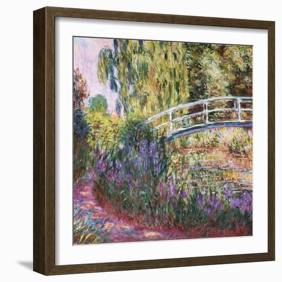 The Japanese Bridge, Pond with Water Lilies, 1900-Claude Monet-Framed Giclee Print