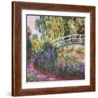 The Japanese Bridge, Pond with Water Lilies, 1900-Claude Monet-Framed Giclee Print