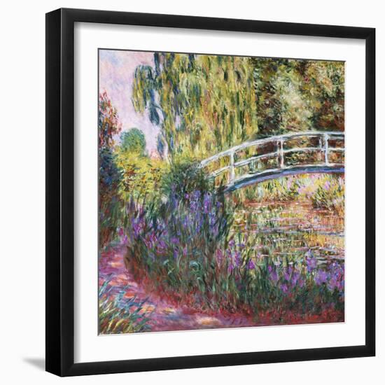 The Japanese Bridge, Pond with Water Lilies, 1900-Claude Monet-Framed Giclee Print