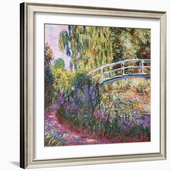 The Japanese Bridge, Pond with Water Lilies, 1900-Claude Monet-Framed Giclee Print