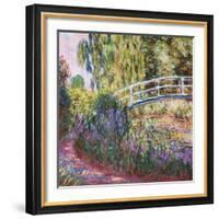 The Japanese Bridge, Pond with Water Lilies, 1900-Claude Monet-Framed Giclee Print