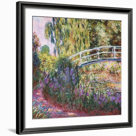 The Japanese Bridge, Pond with Water Lilies, 1900-Claude Monet-Framed Giclee Print