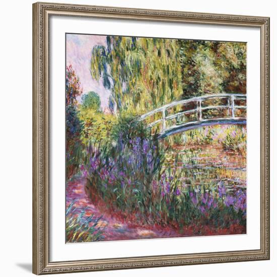 The Japanese Bridge, Pond with Water Lilies, 1900-Claude Monet-Framed Giclee Print