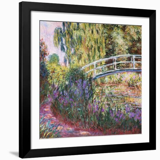 The Japanese Bridge, Pond with Water Lilies, 1900-Claude Monet-Framed Giclee Print