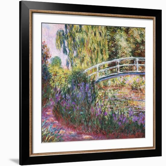 The Japanese Bridge, Pond with Water Lilies, 1900-Claude Monet-Framed Giclee Print