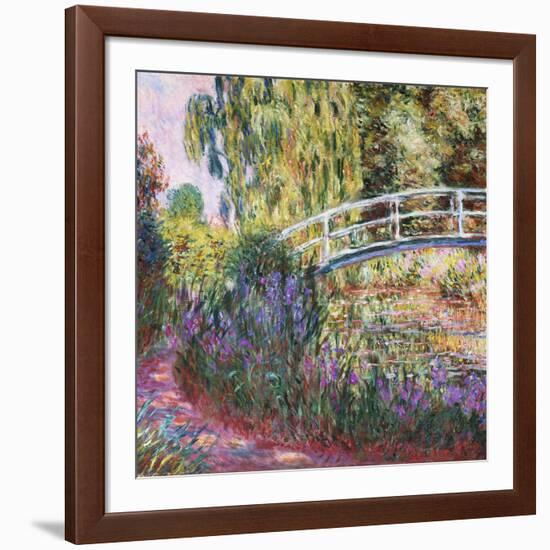 The Japanese Bridge, Pond with Water Lilies, 1900-Claude Monet-Framed Giclee Print