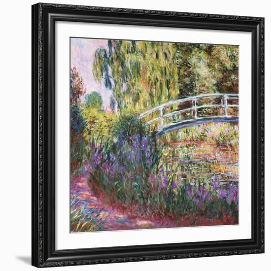 The Japanese Bridge, Pond with Water Lilies, 1900-Claude Monet-Framed Giclee Print