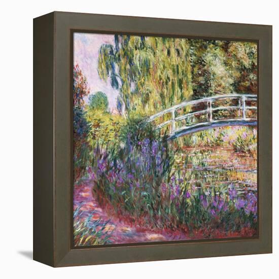 The Japanese Bridge, Pond with Water Lillies; Le Pont Japonais Bassin Aux Nympheas-Claude Monet-Framed Premier Image Canvas