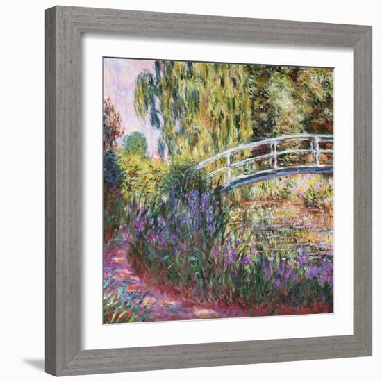 The Japanese Bridge, Pond with Water Lillies; Le Pont Japonais Bassin Aux Nympheas-Claude Monet-Framed Giclee Print