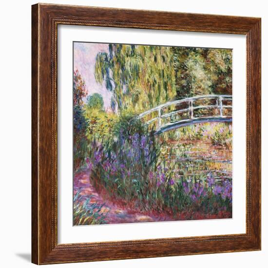 The Japanese Bridge, Pond with Water Lillies; Le Pont Japonais Bassin Aux Nympheas-Claude Monet-Framed Giclee Print