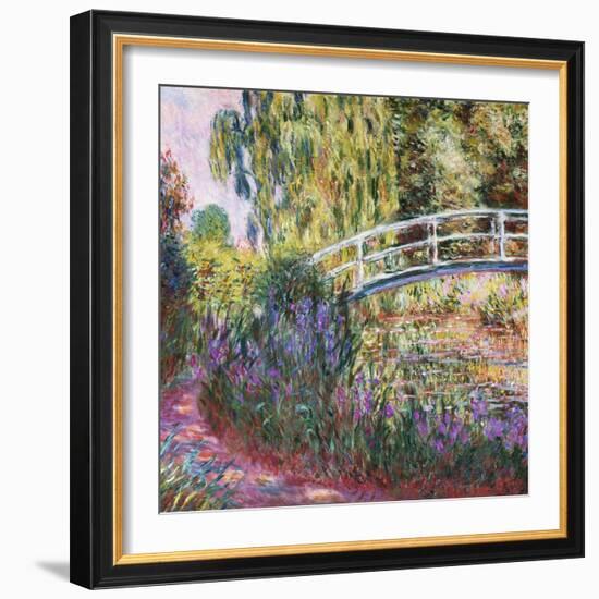 The Japanese Bridge, Pond with Water Lillies; Le Pont Japonais Bassin Aux Nympheas-Claude Monet-Framed Giclee Print